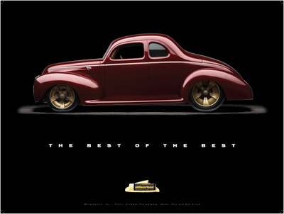 1940 Ford Coupe "Checkered Past" Poster - Clean Tools Automotive